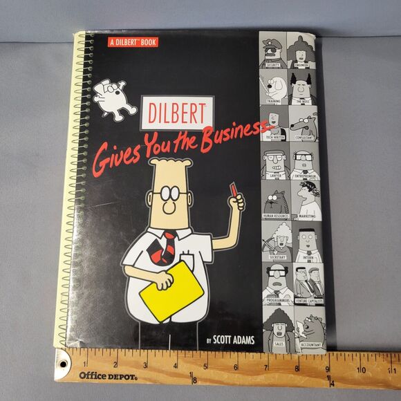 Dilbert Gives You The Business Book Scott Adams Hardcover Comics Dustjacket 1999 - Picture 12 of 16
